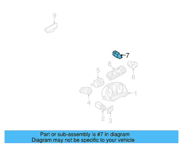 Hazard Switch 1J0-953-235-J-01C - View 17