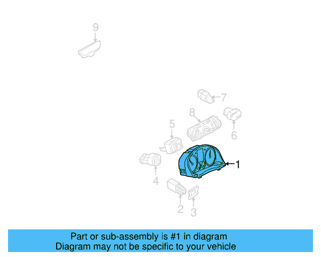 Cluster Assembly 1K0-920-954-R - View 4