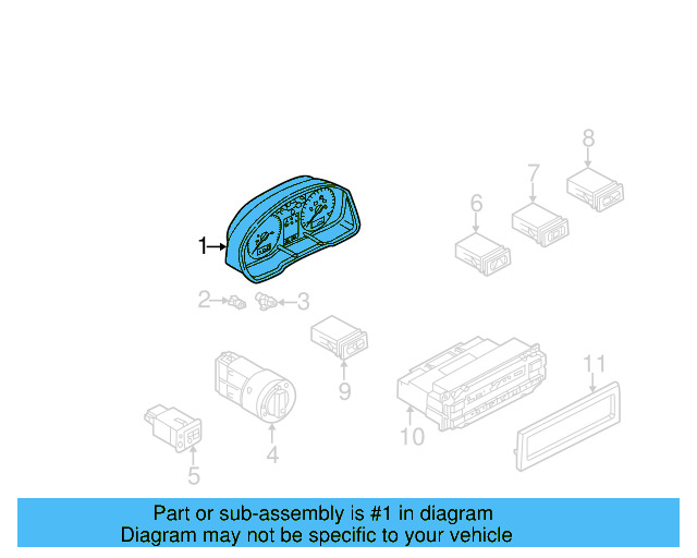 Cluster Assembly 1J5-920-906-N - View 3