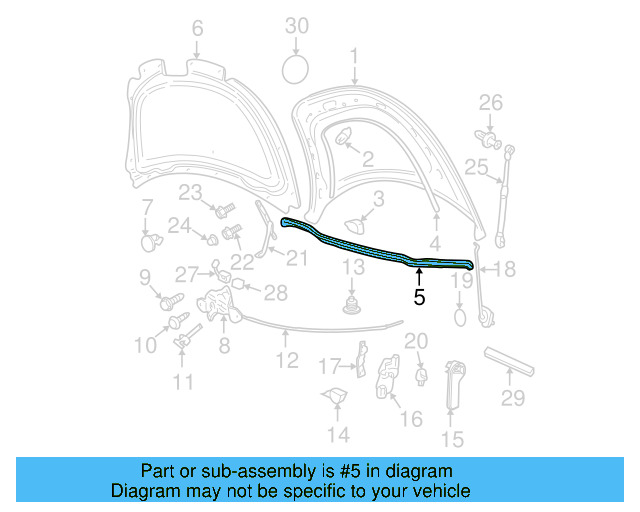 Rear Seal 1C0-823-723-B - View 5