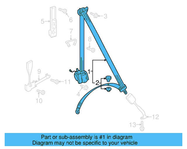 Lap & Shoulder Belt 5GM-857-705-G-RAA - View 9
