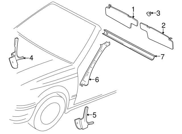 Windshield Pillar Trim 1E0-867-233-B41