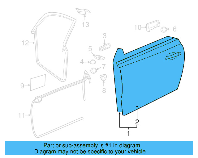 Door Shell 5C5-831-055-K - View 6