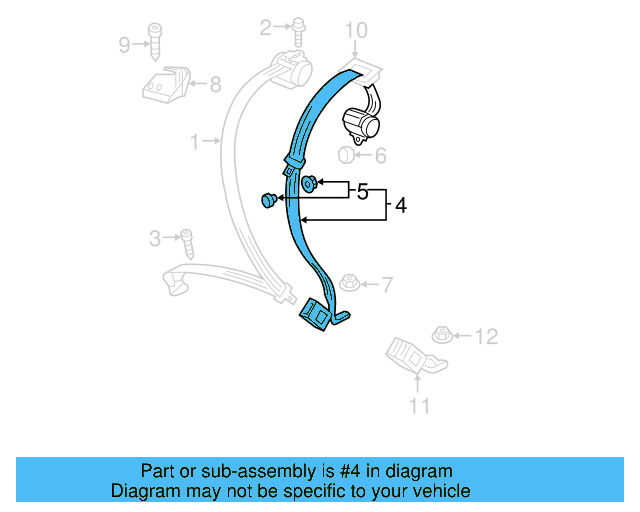 Outer Belt Assembly Lower Bolt WHT-003-682 - View 14