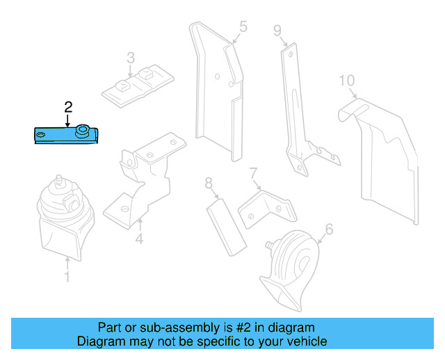 Horn Bracket 191-951-227-A - View 7