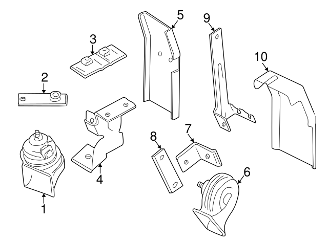 Low Note Horn 8W0-951-221 - View 13
