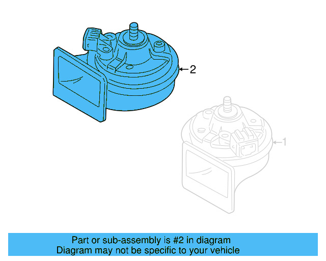 Low Note Horn 8W0-951-221 - View 24