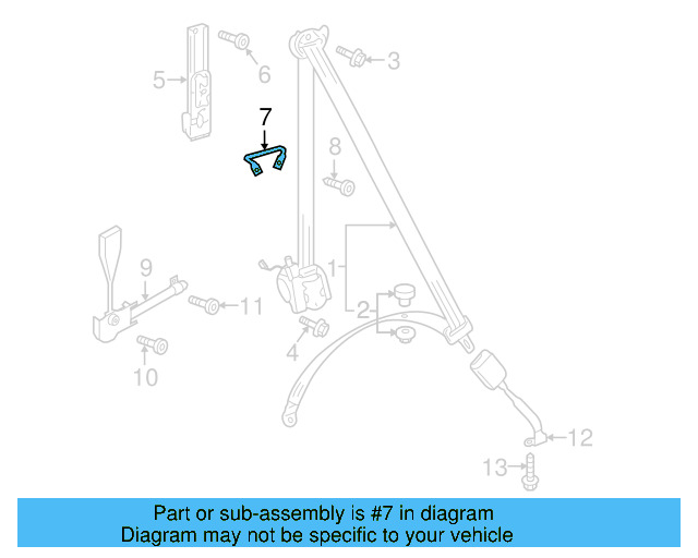 Seat Belt Guide 5G0-857-817 - View 10