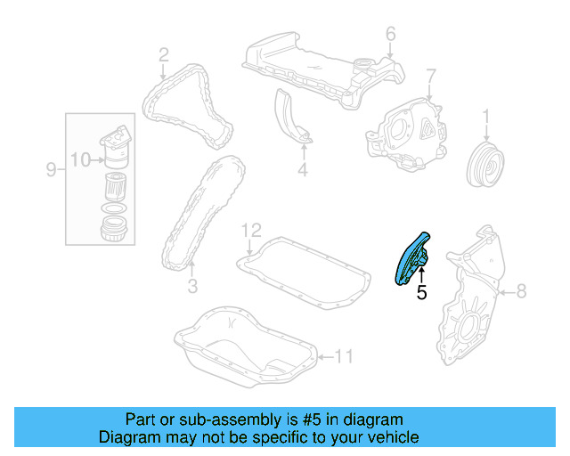 Engine Timing Chain Tensioner 021-109-467 - View 10