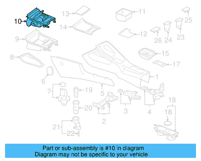 Storage Tray 1K0-857-961-9B9