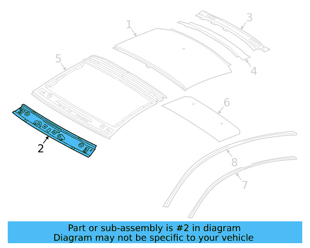Windshield Header 3G8-817-123 - View 6