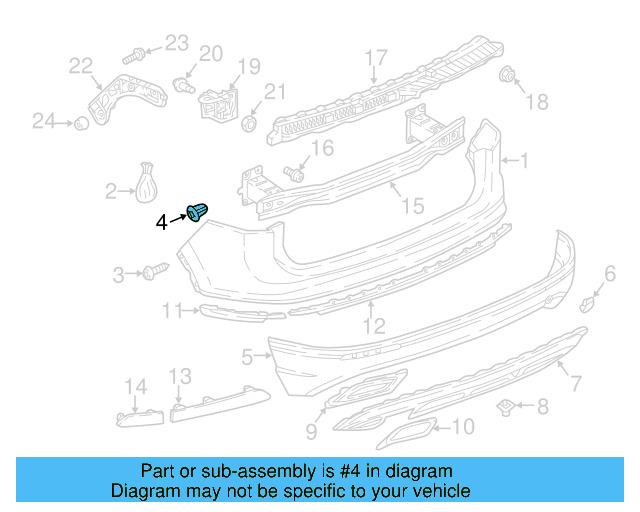 Fender Liner Nut WHT-004-694 - View 68
