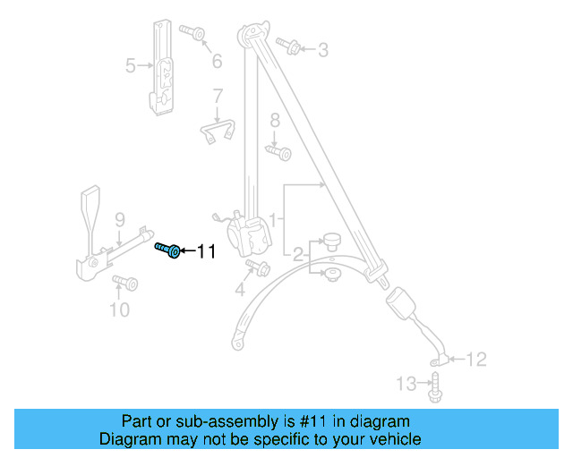 Tensioner Rear Bolt N-912-154-01 - View 5