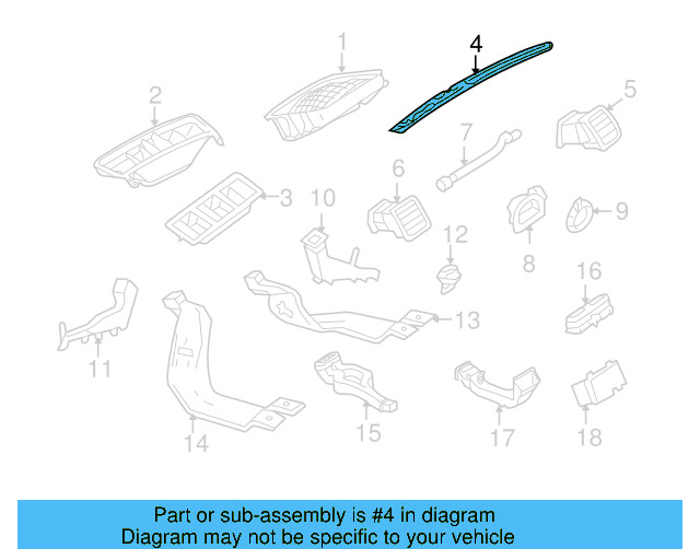 Defroster Grille 1K1-857-473-A-82V - View 14
