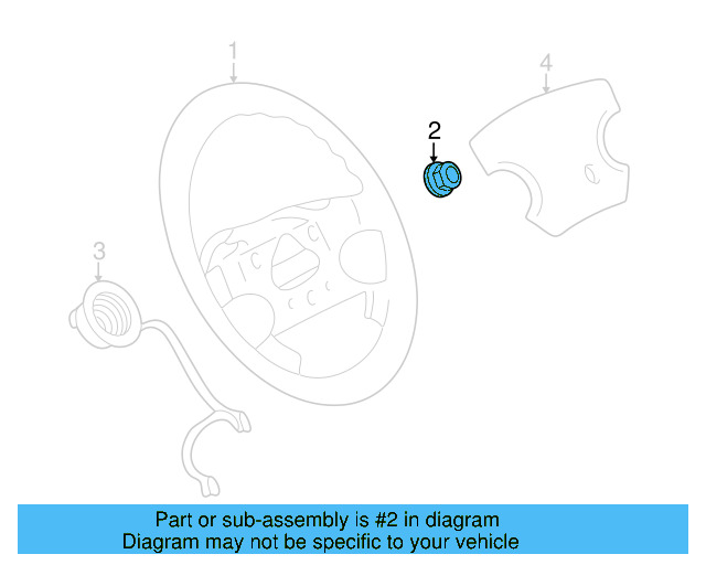 Steering Wheel Nut N-905-500-03 - View 2