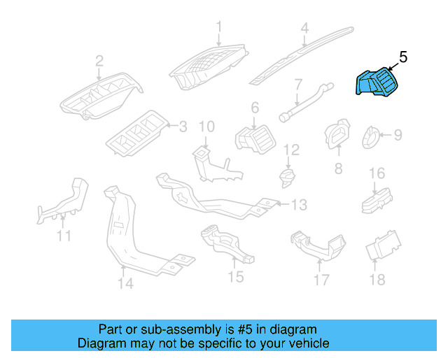 Air Vent 1K0-819-704-D-1QB - View 9