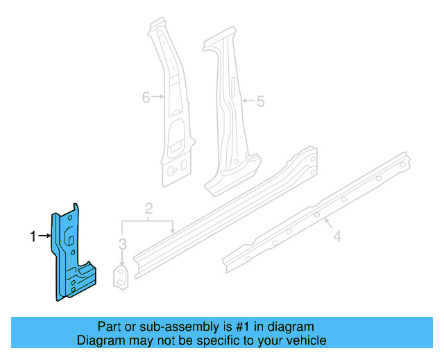 Hinge Pillar Reinforced 5G0-809-204-A