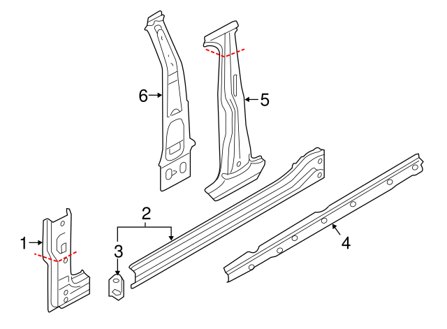 Center Pillar Reinforced 5G4-809-220-A