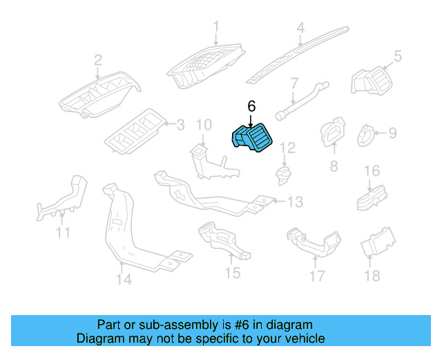 Air Vent 1K0-819-703-D-1QB - View 11