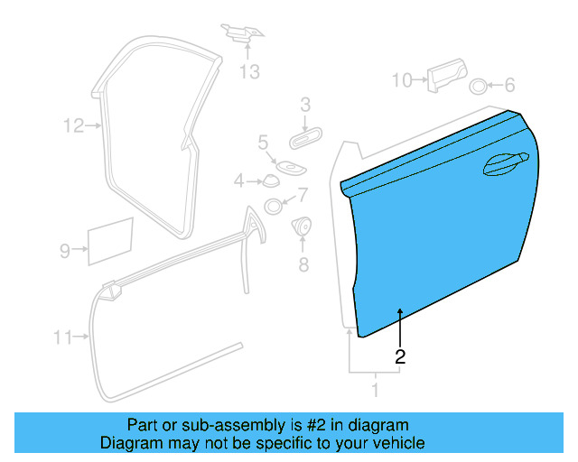 Door Shell 5C5-831-056-J - View 6