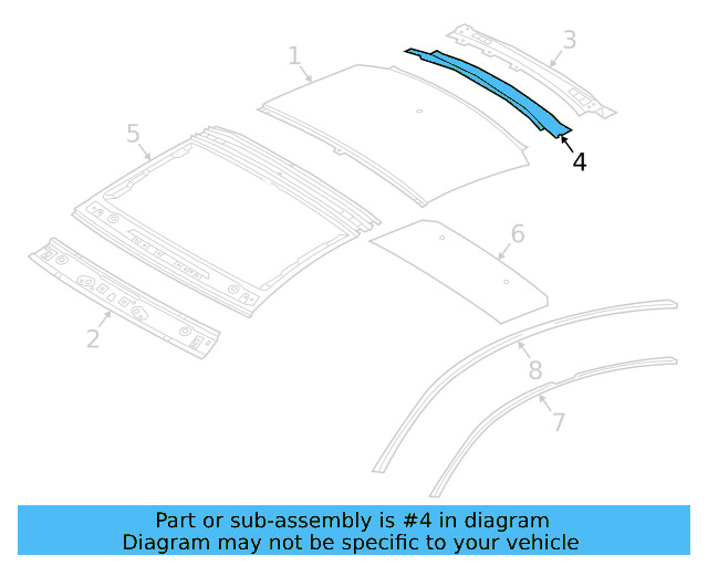 Roof Reinforced 3G8-817-119-A - View 7