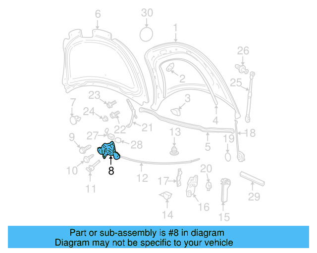 Latch 1C0-823-509-AD - View 3