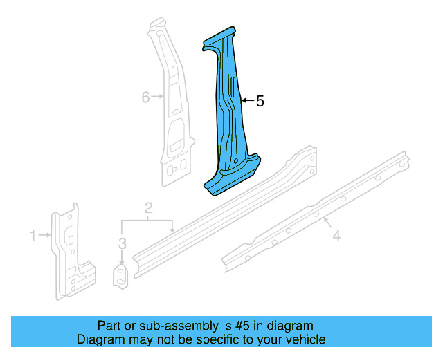 Center Pillar Reinforced 5G4-809-220-D