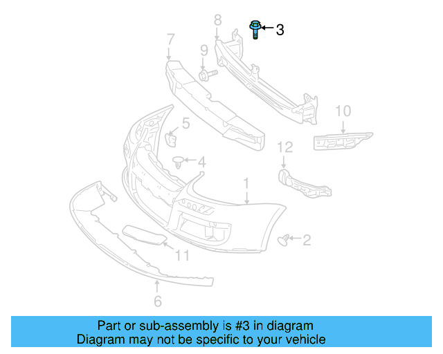 Radiator Support Panel Reinforcement Bolt N-910-338-02 - View 49