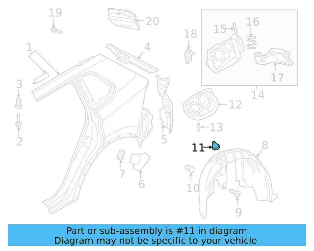 Fender Liner Nut WHT-004-694 - View 57