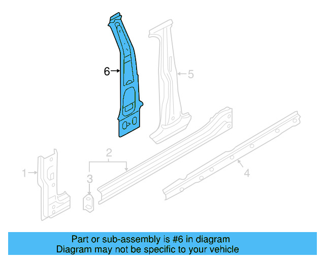 Inner Center Pillar 5G4-809-444 - View 8