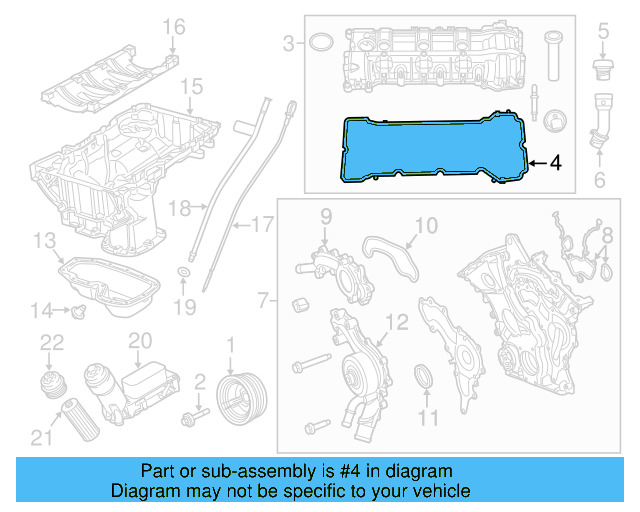 Valve Cover Gasket 7B0-103-483-B - View 4