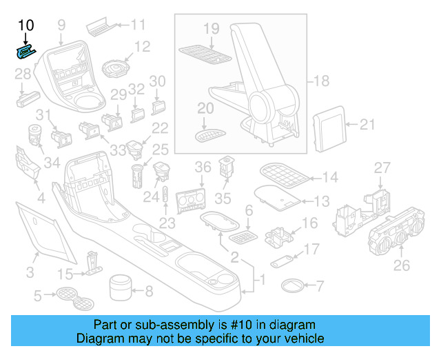 Cluster Cover Retainer Clip 3B0-867-190 - View 57