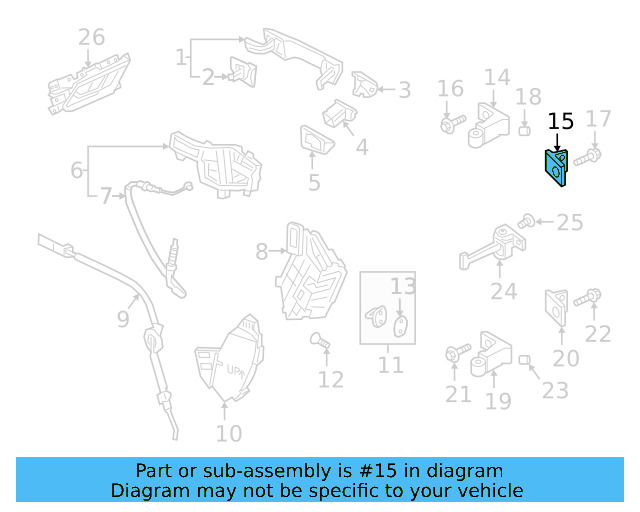 Upper Hinge 8X0-831-404-E - View 23