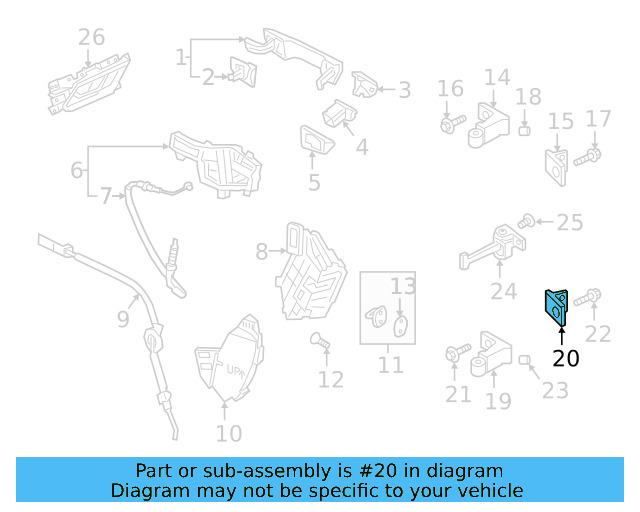 Upper Hinge 8X0-831-404-E - View 24