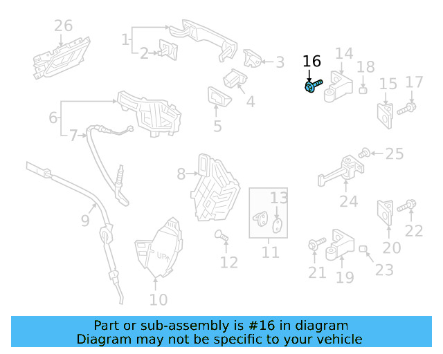 Upper Hinge Bolt N-912-637-01 - View 3