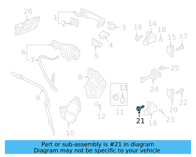 Upper Hinge Bolt N-912-637-01 - View 2