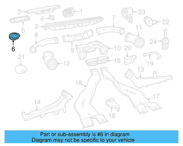Defroster Duct 5C1-819-063-B - View 5
