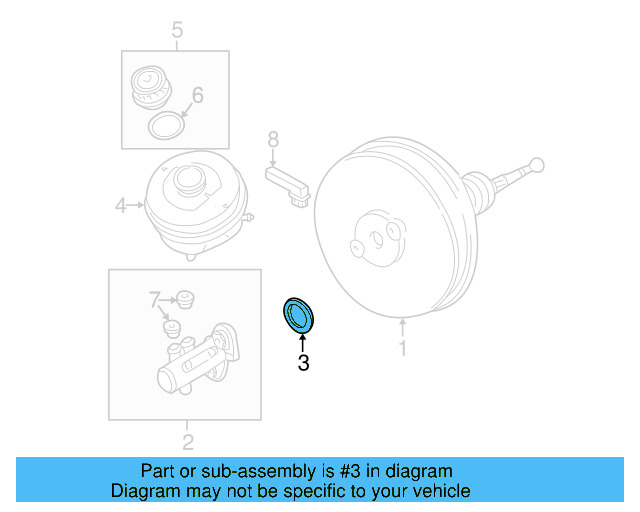 Master Cylinder Gasket 4D0-611-243 - View 6