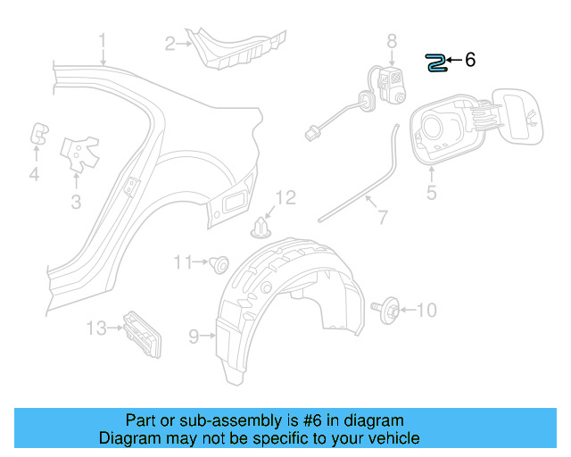 Fuel Door Spring 1J0-809-931 - View 41