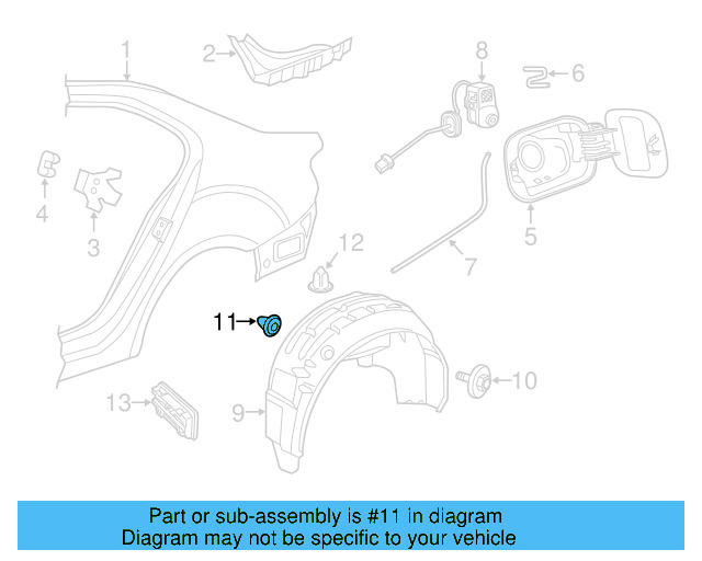 Fender Liner Retainer Nut N-908-338-01 - View 159