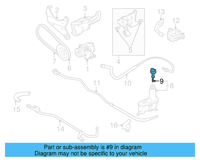 Reservoir Cap 1H0-422-376-C - View 3