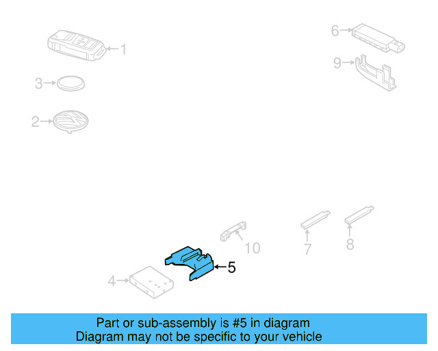 Control Module Bracket 5K0-971-280-A - View 12
