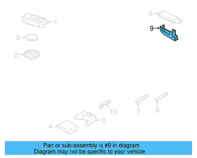 Keyless Entry Transmitter 5K0-837-202-AK-INF