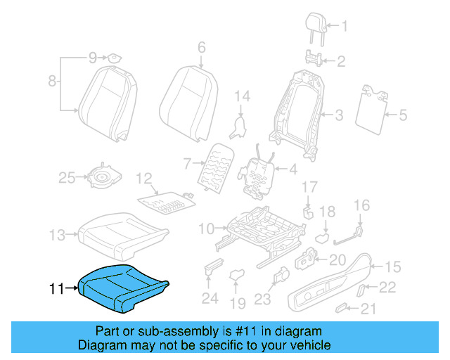 Seat Back Cover Escutcheon 4H0-881-680-B-4PK - View 23