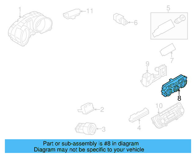Dash Control Unit 3C8-907-336-AJ-ZJU - View 7