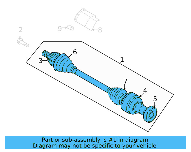 Axle Assembly 5QN-407-272-AD - View 3