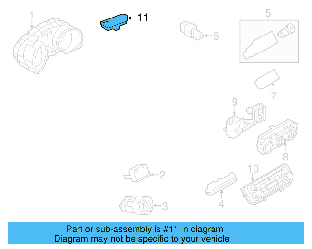 Heater Control Mount Panel 5C1-819-045 - View 16