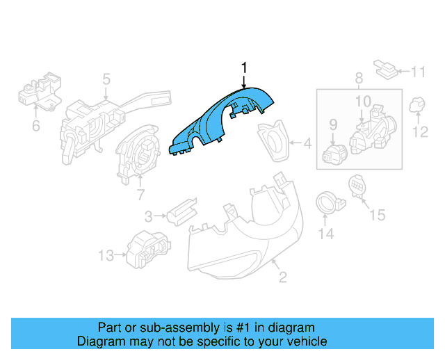 Upper Column Cover 5C6-858-560-82V - View 3