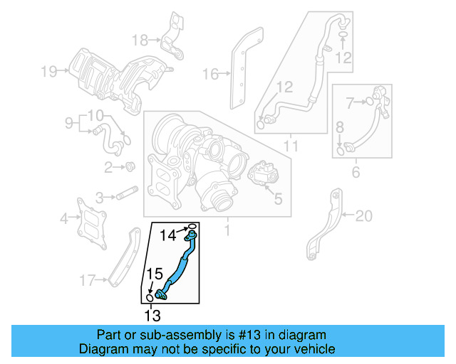 Oil Return Tube 06K-145-735-T - View 2
