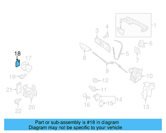 Upper Hinge Backing Plate 1K0-831-282-B - View 24